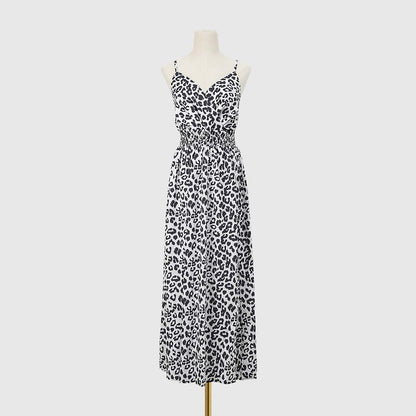 Women's Summer Leopard Print Strapless Dress