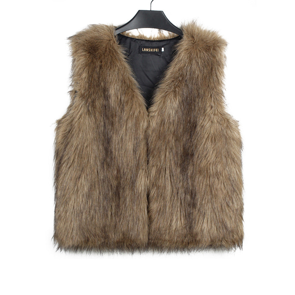 Women's Short Faux Fur Vest