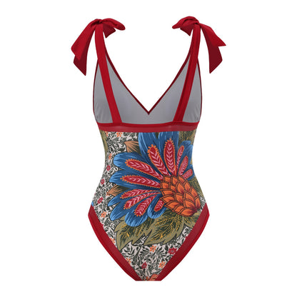 Women's One-Piece Swimsuit with Sun Protection Cover-Up