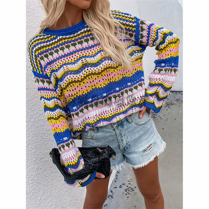 Casual Bohemian Striped Knitted Sweaters