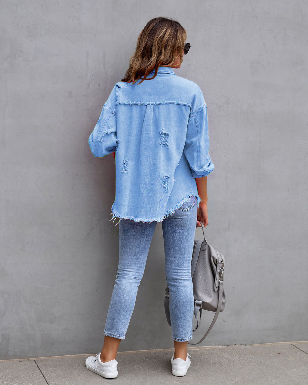 Women's Distressed Denim Jacket
