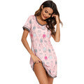 Casual Cotton Short Sleeves Sleepwear Dresses