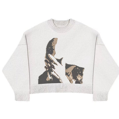 Casual Oversized Round Neck Sweater for Women