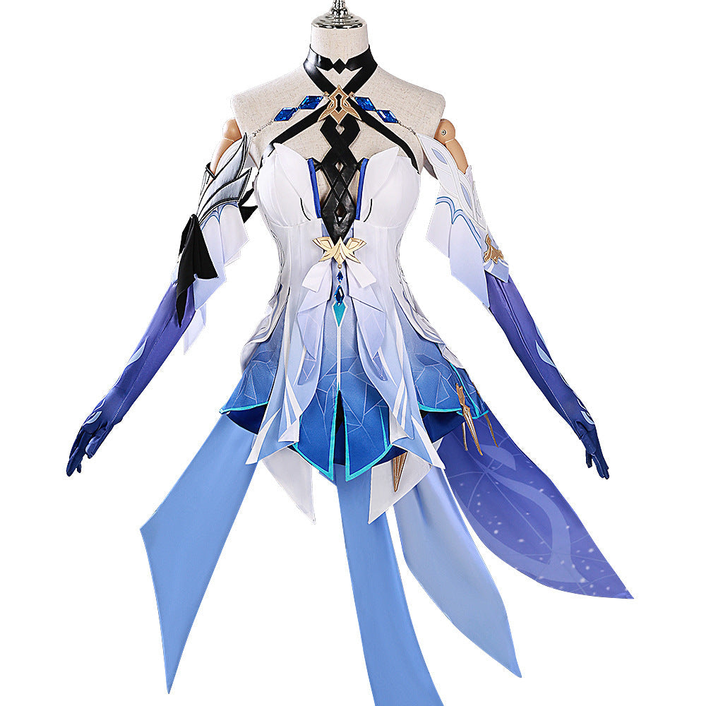 Genshin Impact Skirk Cosplay Costume-New Silk Kirk Clothing + Accessories-S-Free Shipping Leatheretro