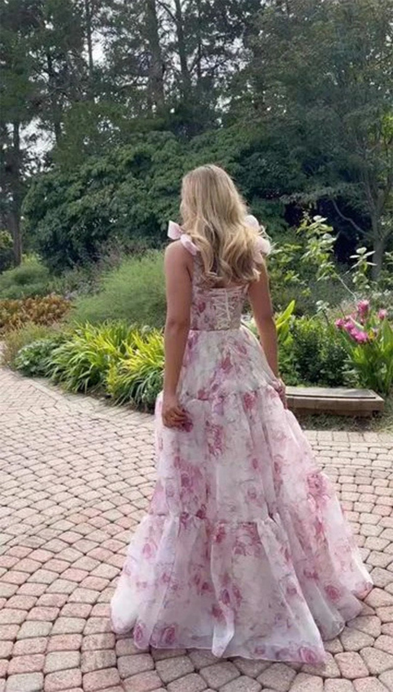 Elegant Off-Shoulder Long Chiffon Dress for Women