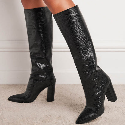 Sexy Chunky Heels Women Keen High Boots