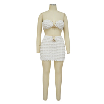 Sexy Strapless Tops and Sheath Skirts Suits