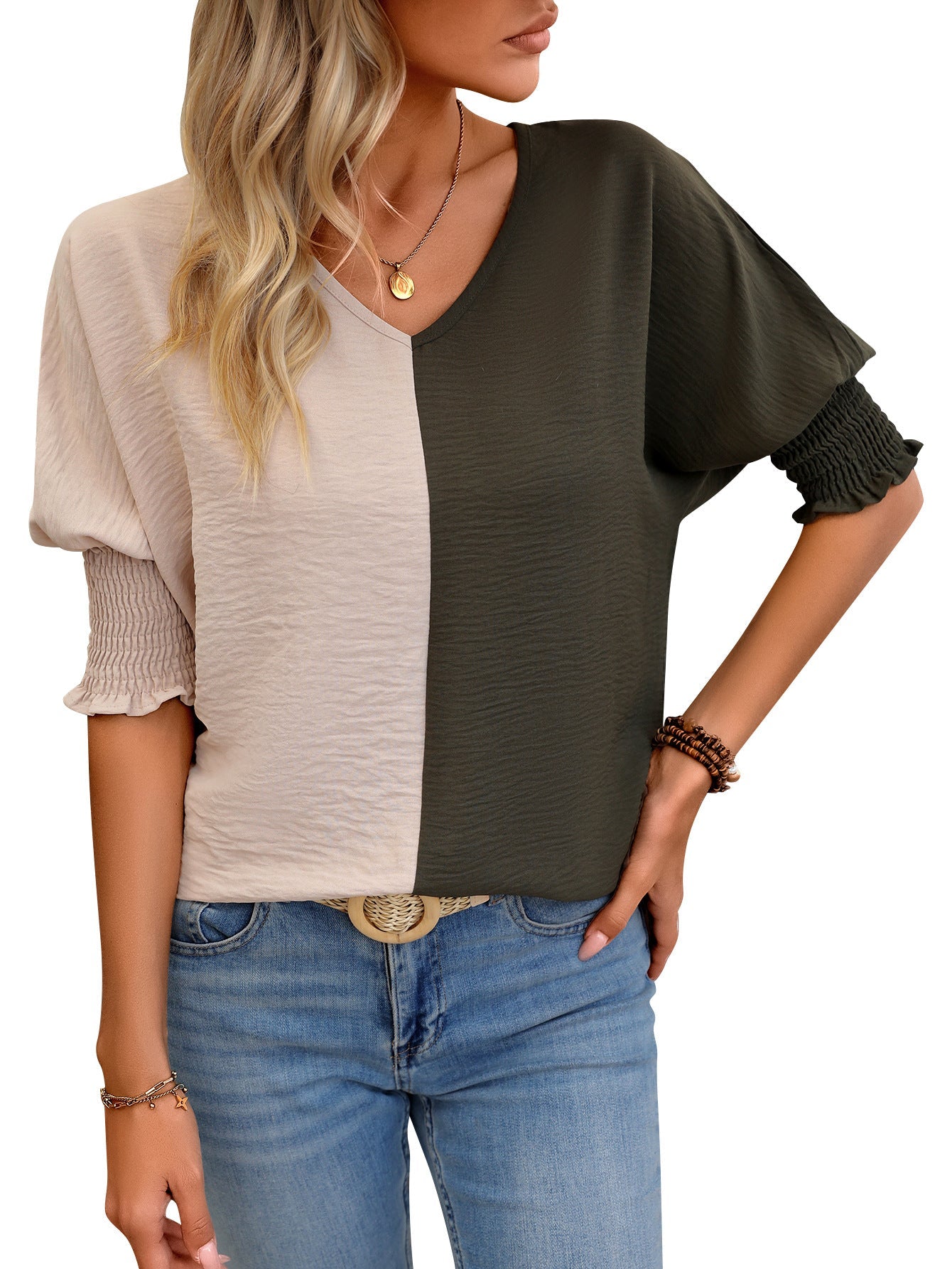Leisure Summer V Neck Short Sleeves T Shirts