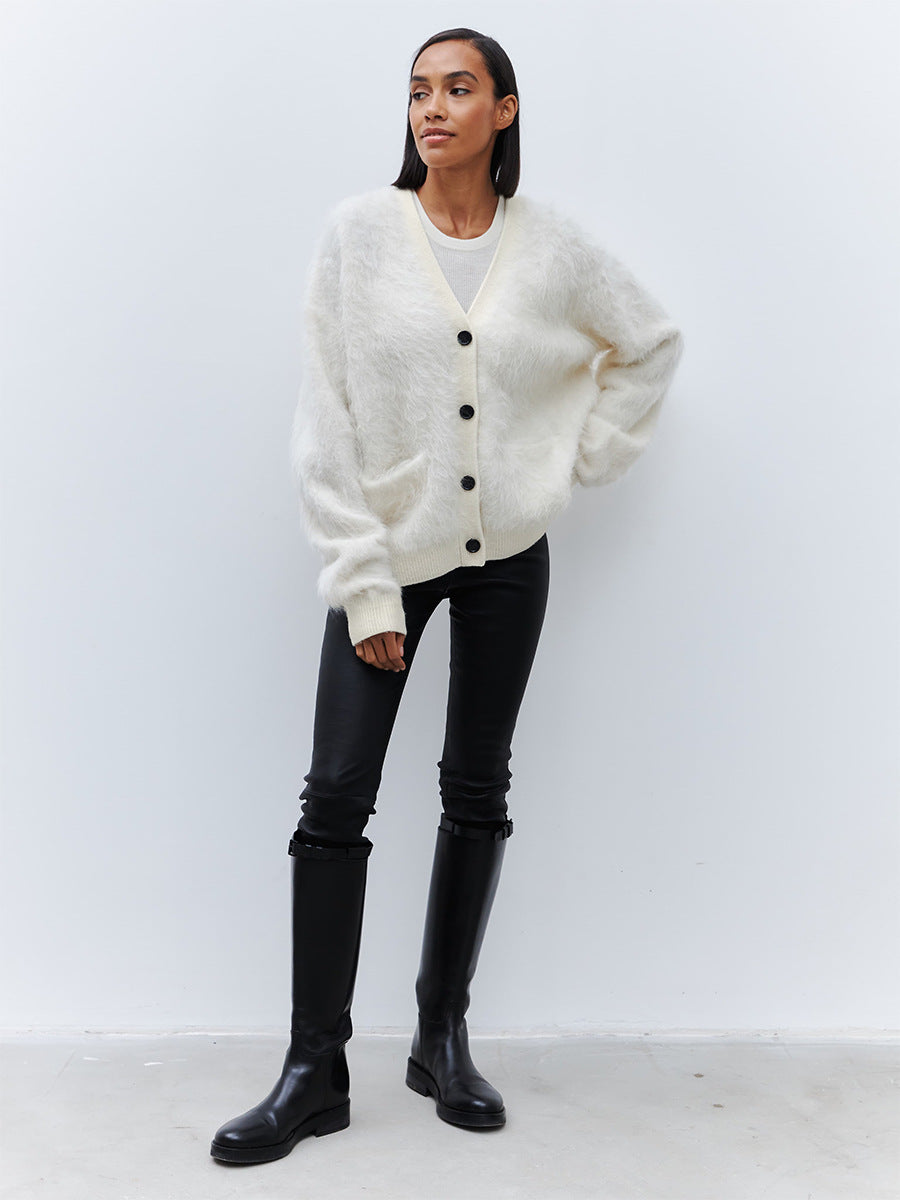 Women's Lazy Style Mink Sherpa Cardigan