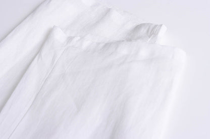 Luxury 100% Linen Sun Protection Shirt & Wide-Leg Pants Set – Breathable & Stylish