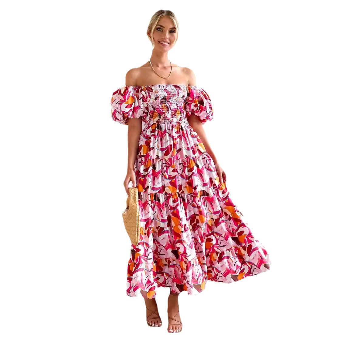 Women's Summer Bubble Sleeve Dress