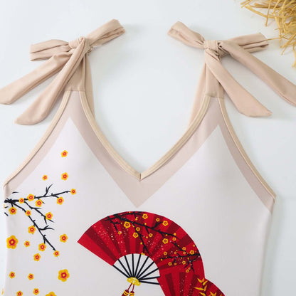 Women's One-Piece Swimsuit with Sun Protection Cover-Up