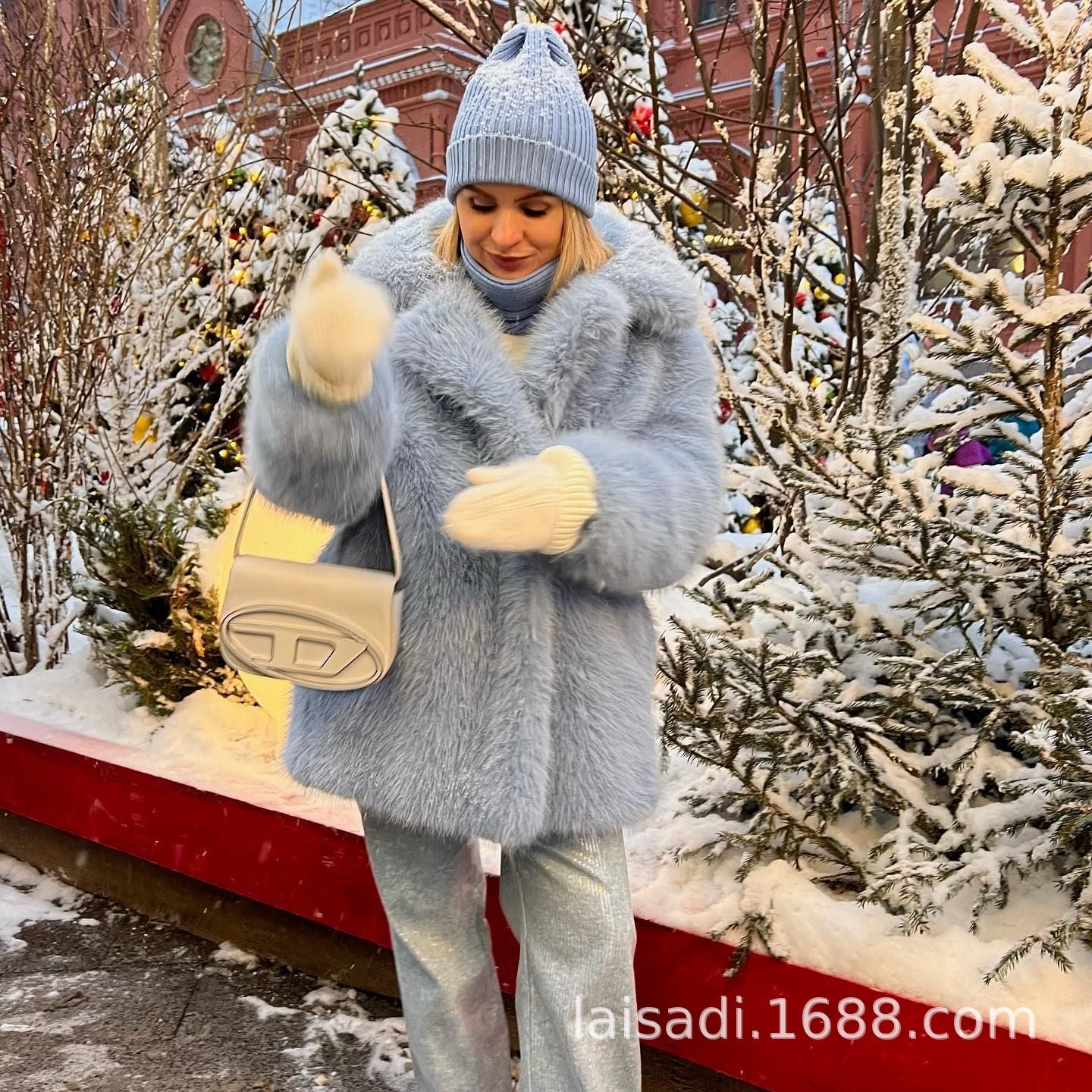 Women's Winter Fox Fur-Like Coat – Long Loose Faux Fur Jacket