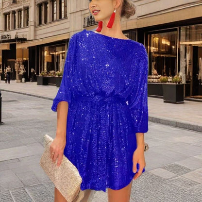 Sparkling Sequin Party Dress – Elegant Evening Gown for Festive Occasion