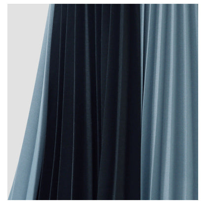 Chiffon Color-Block Pleated Skirt