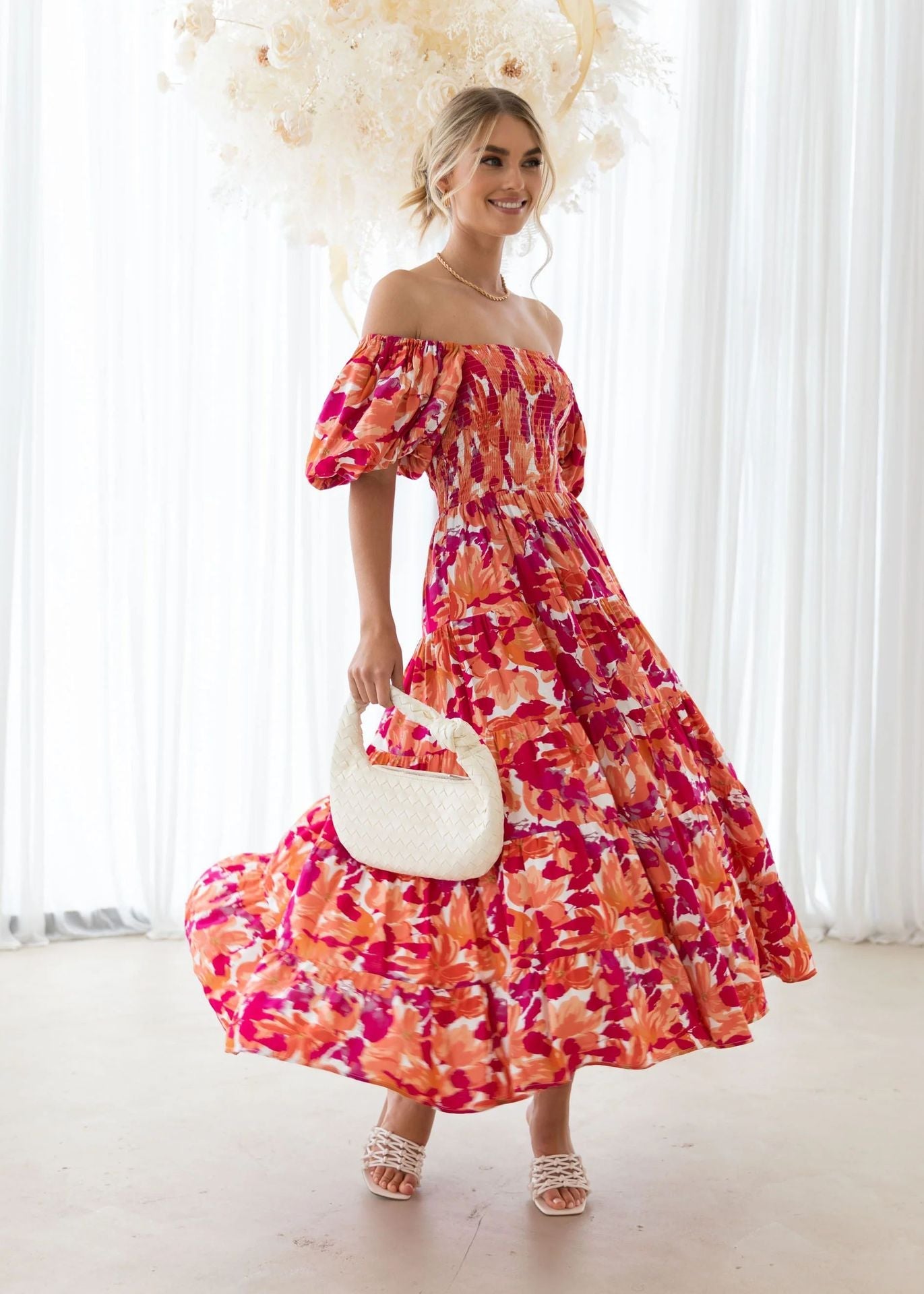 Women's Summer Bubble Sleeve Dress