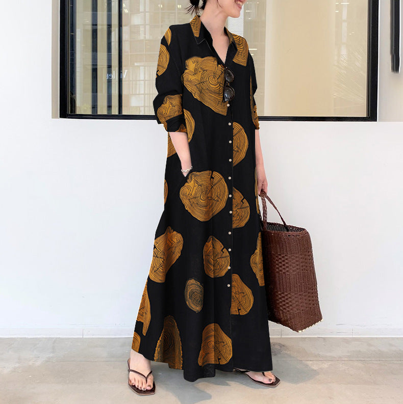 Casual Plus Sizes Shirts Long Dresses-Dresses-Red-S-Free Shipping at meselling99
