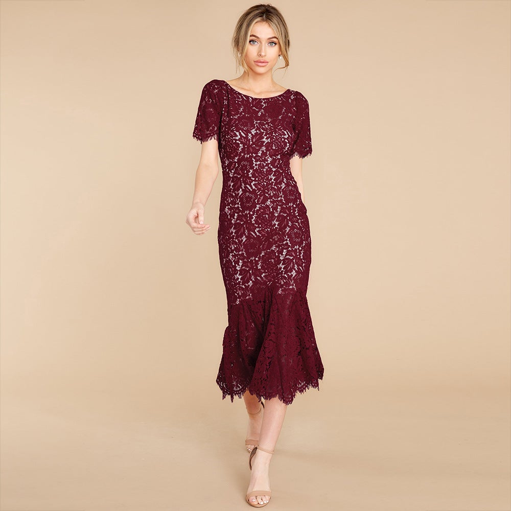 Sexy Backless Elegant Lace Dresses for Women--Free Shipping at meselling99