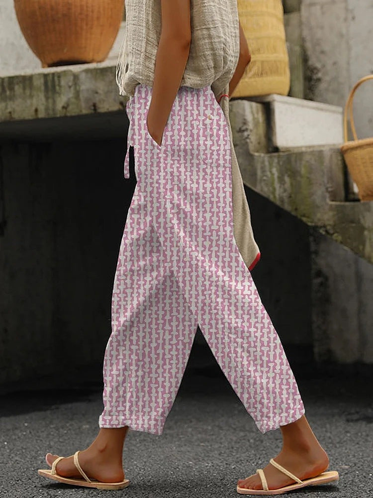 Casual Women Drawstring Elastic Waist Pants