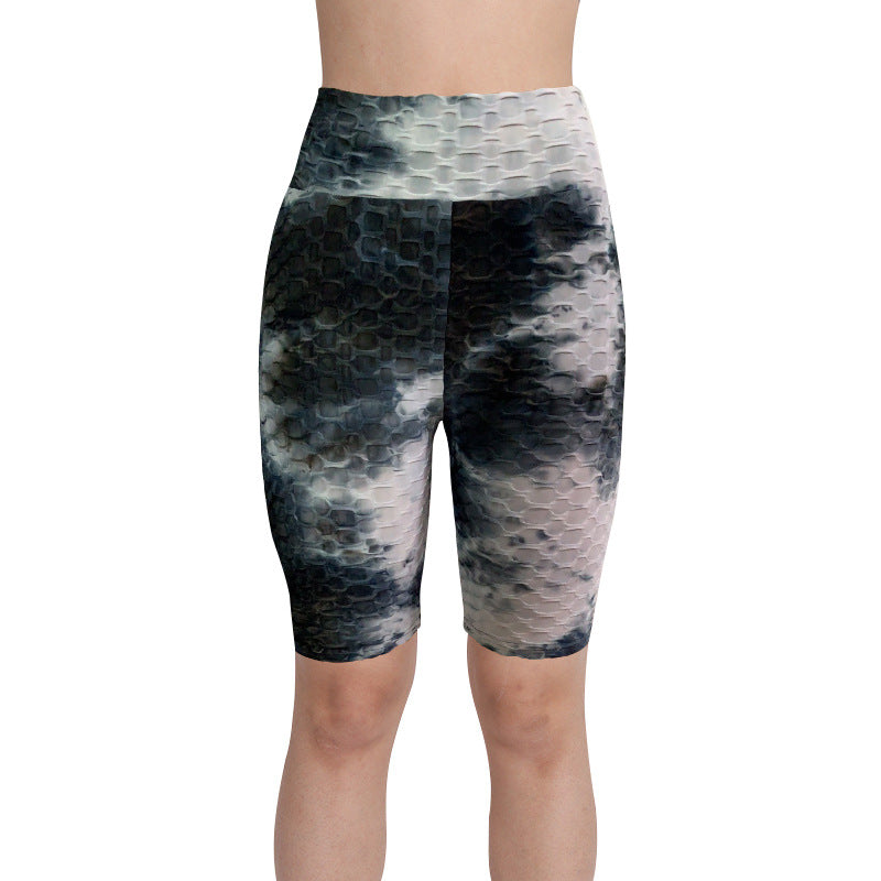 Watercolor Jacquard Tie-Dye Bubble Shorts – Yoga & Fitness 5-Inch Shorts