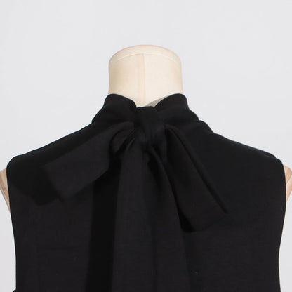Retro Summer Stand Collar, Sleeveless Dresses with 3D Floral Details