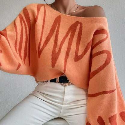 Designed Casual Knitted Pullover Sweaters