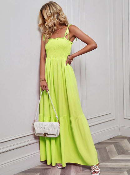 Women's Summer Sexy Thin Strap Bandeau Beach Dress