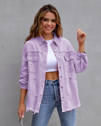 Women's Distressed Denim Jacket