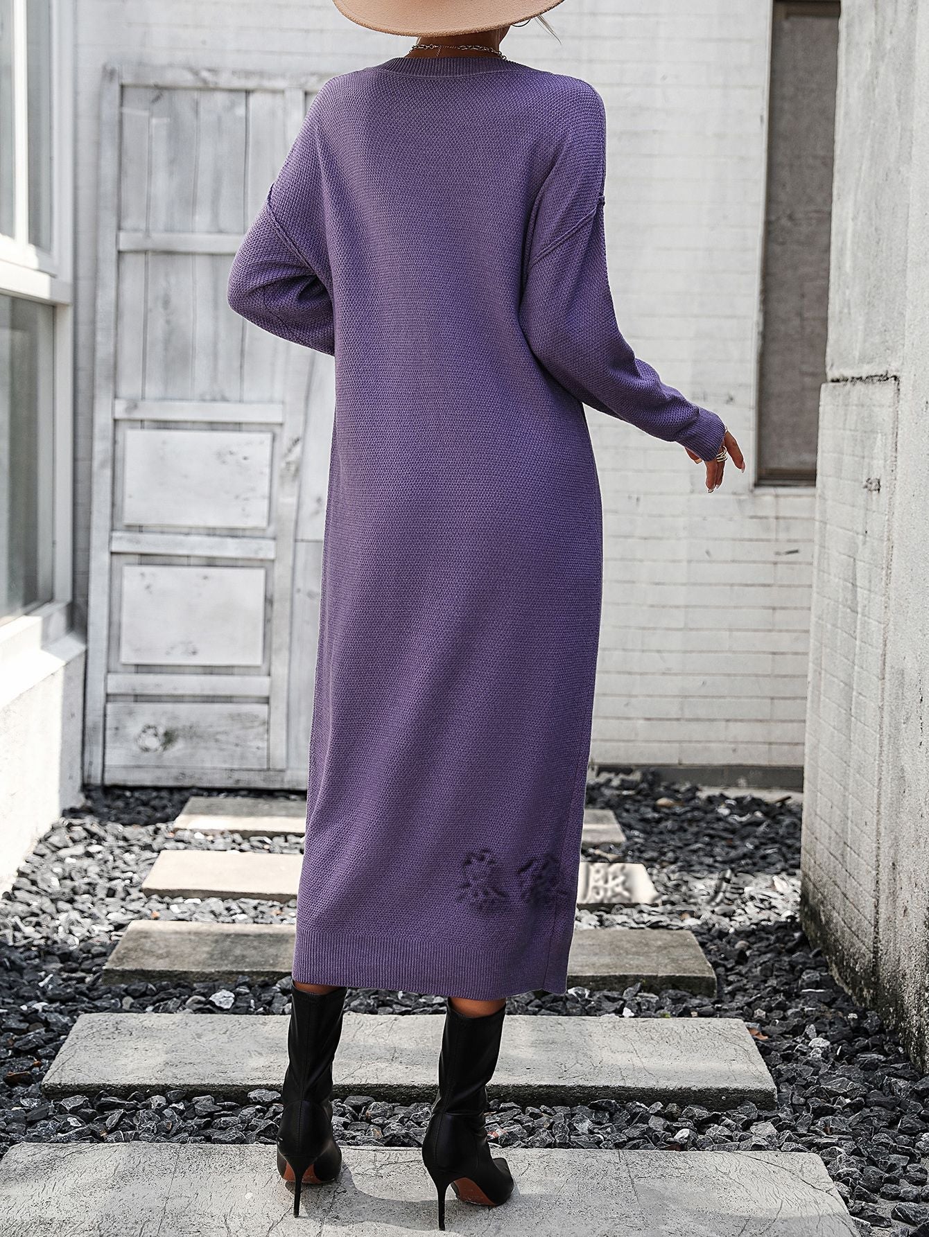 Fashion Button Design Knitted Shirts Dresses