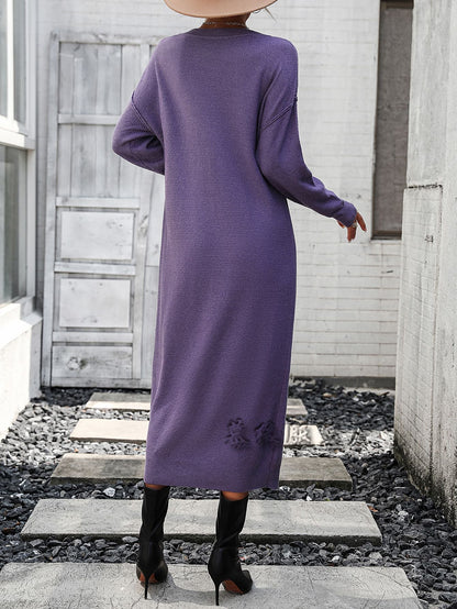 Fashion Button Design Knitted Shirts Dresses