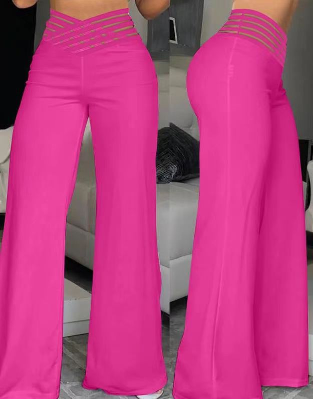 Casual Summer High Waist Wide Legs Pants