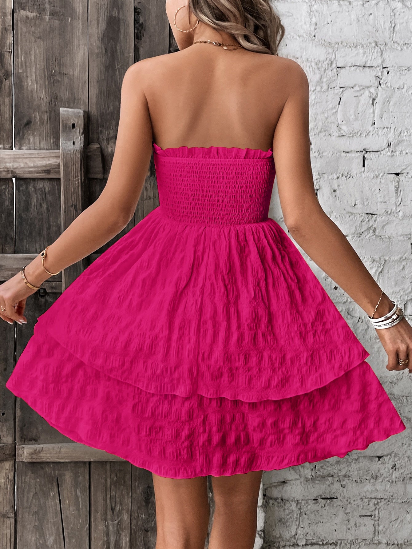 Sexy Strapless Summer Holiday Short Dresses