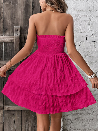 Sexy Strapless Summer Holiday Short Dresses