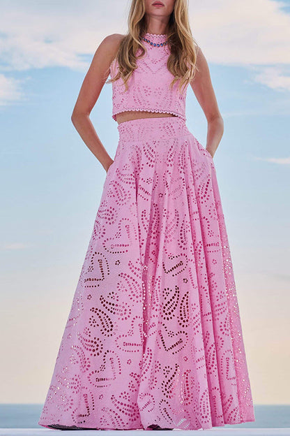 Women's Pocket Dress & Sleeveless Top Set