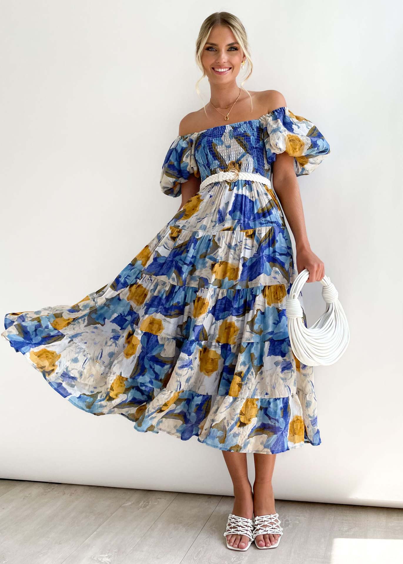 Women's Summer Bubble Sleeve Dress
