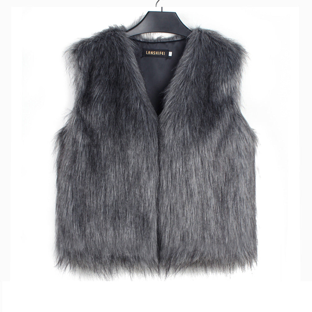 Women's Short Faux Fur Vest