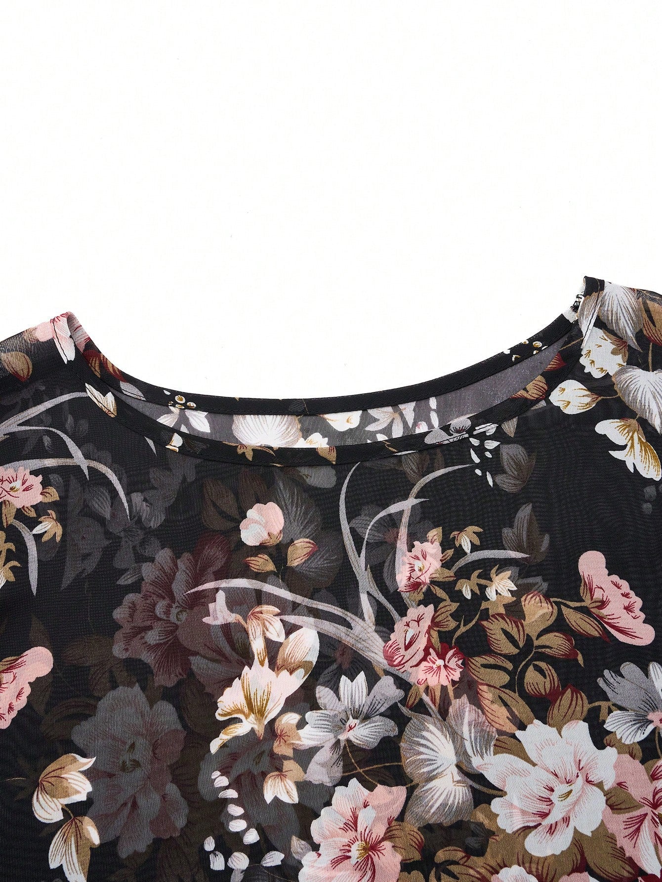 Women's Sheer See-Through Chiffon Blouse