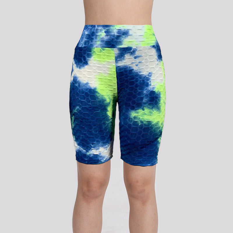 Watercolor Jacquard Tie-Dye Bubble Shorts – Yoga & Fitness 5-Inch Shorts