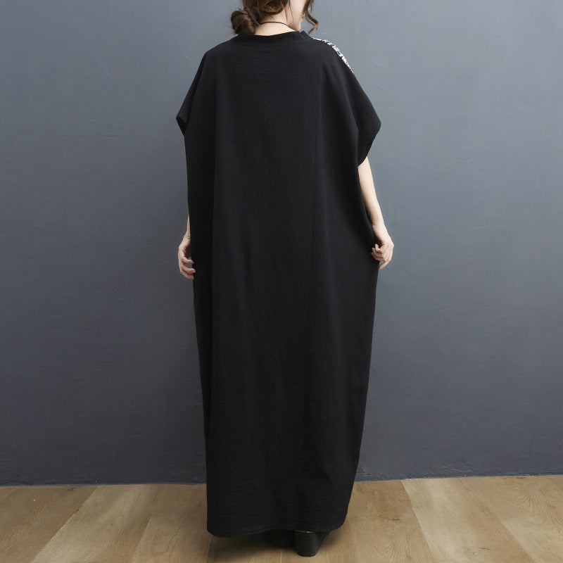 Vintage Pocket Design Plus Sizes Long Cozy Dresses-Dresses-Free Shipping at meselling99