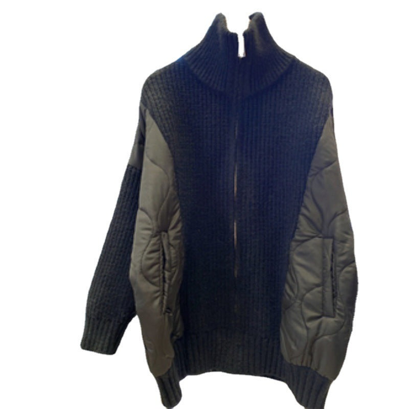 Women's Klein Blue Sweater Cardigan – Oversized Thick Knit Open Front Coat for Fall & Winter