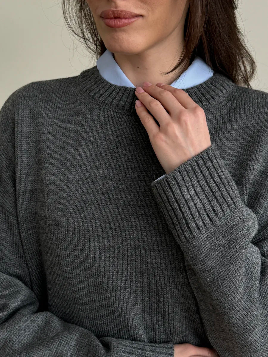 Women's Casual Split Hem Sweater