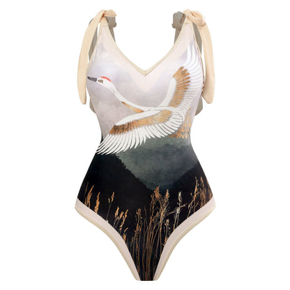 Women's One-Piece Swimsuit with Sun Protection Cover-Up