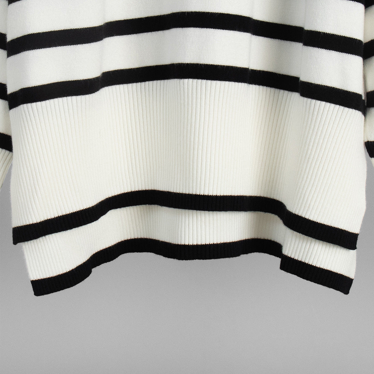 Women's Striped Turtleneck Sweater