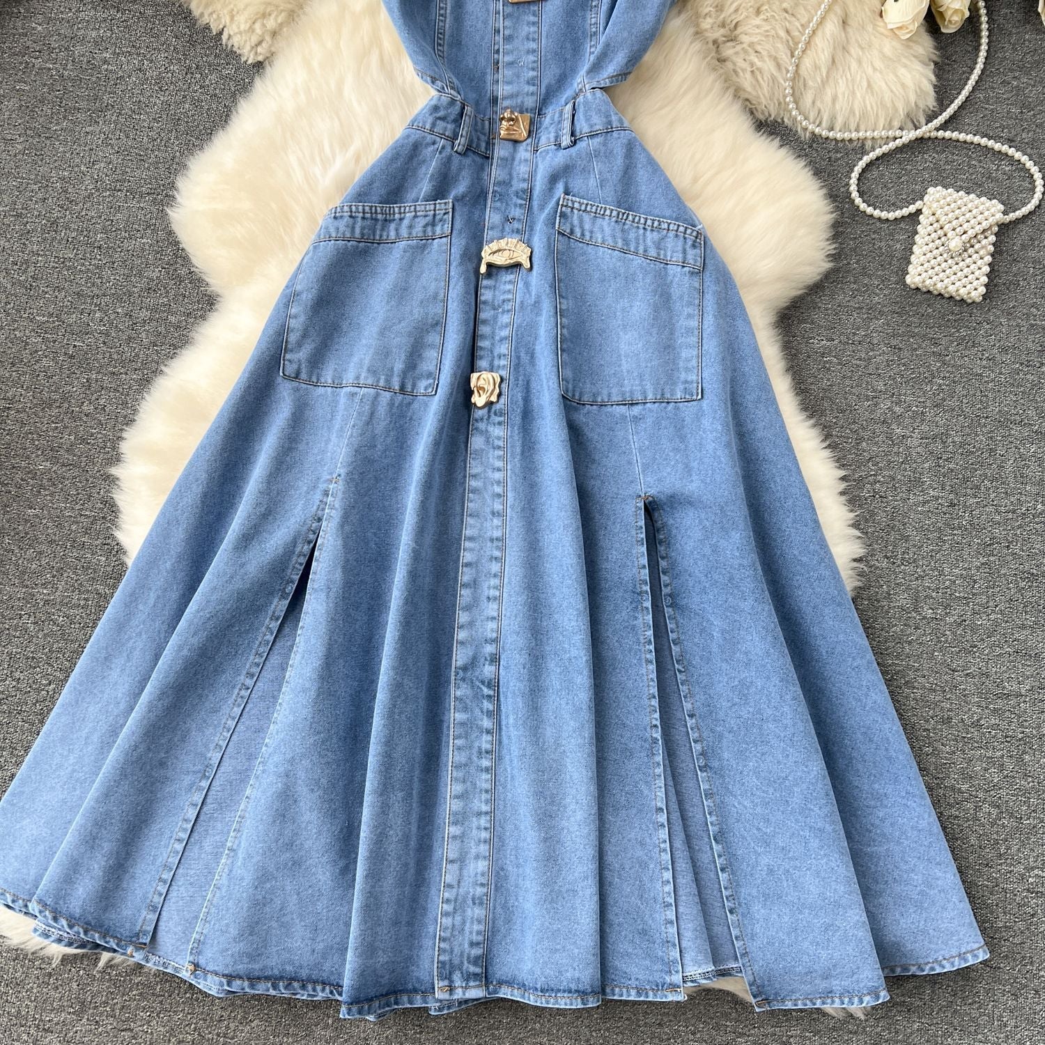 Women's Stylish Cowl Neck Sleeveless Dress
