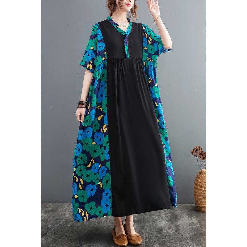 Vintage Short Sleeves Summer Long Cozy Dresses-Dresses-Free Shipping at meselling99
