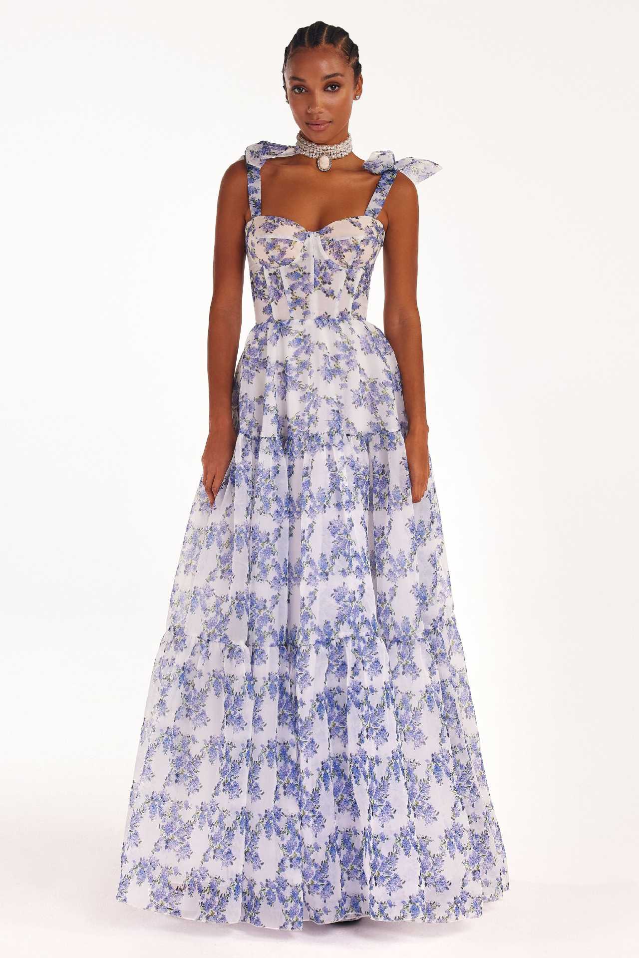 Elegant Off-Shoulder Long Chiffon Dress for Women