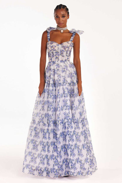 Elegant Off-Shoulder Long Chiffon Dress for Women