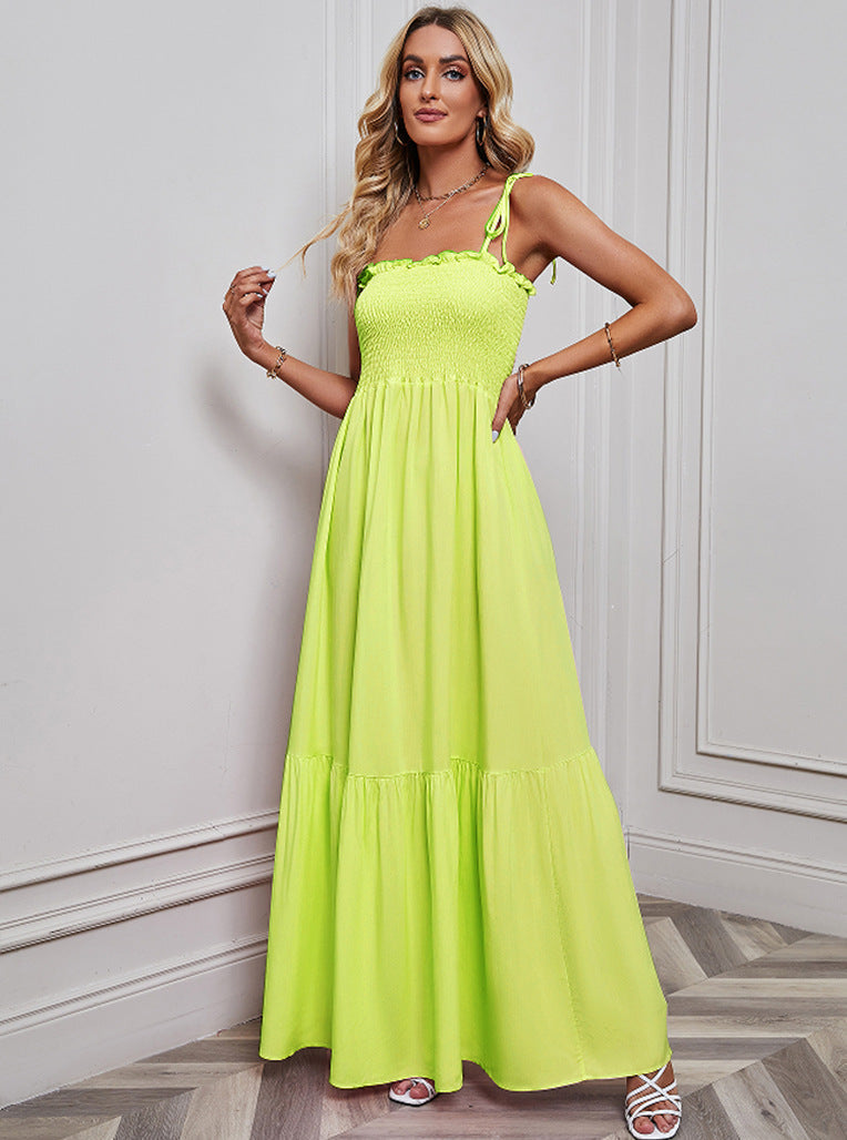 Women's Summer Sexy Thin Strap Bandeau Beach Dress