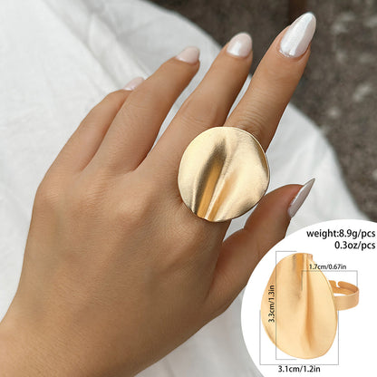 Women Alloy Irregular Flowers Rings