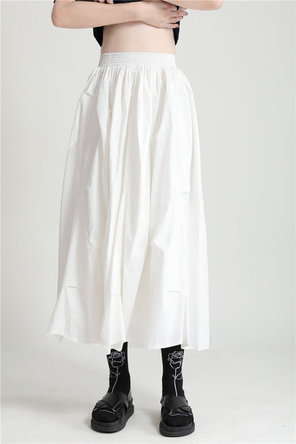 Women's High Waist A-Line Midi Skirt